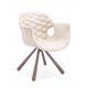 SH 45cm Metal Wood Dining Chair Colorful Upholstered PU Soft Seat