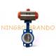 4'' DN100 PTFE Seat Wafer Butterfly Valve With Pneumatic Actuator