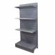 Factory Custom Size grey Color logo slotted back board supermarket shelves 4 layers shelf supermarket display for pharmacy