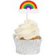 Birthday Party Printed Rainbow Paper Cupcake Topper