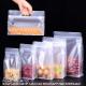 Custom Plastic Flat Bottom Pouch Food Nuts Storage Pouches Clear Ziplock Self Sealing Transparent Packaging Bags