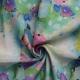 Luxury Polyester Cotton Fabrics light blue Floral Woven Dress Trouser Ramie