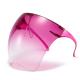 Mirrored Acrylic Protective Face Shield Colorful With Curved Temples