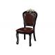 Ebony Solid Wood Carved Sponge European Dining Chairs