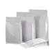 White kraft paper  Flat Bottom zipper bag food grade packaging bag