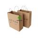 Portable Rope Handle Carrier Bags , Folded Plain White Paper Bags With Handles