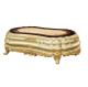 Gold Storage Carved Wooden Coffee Table