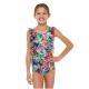 Butterfly Print One-piece Swimsuit With Ruffles - Viva Cuba One Piece