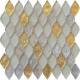 Sivler gold leaf water waving glass mosaic tile for shop entrance