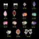 Hot NEW Wholesale Alloy Jewelry 3D Nail Art Jewelry Nail rhinestones Sticker Supplier Number ML1591-1605