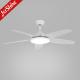 52 Smart Ceiling Fan With Light Modern White Fan Ceiling 6-Speed Control