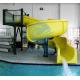 Yellow Open Spiral Swimming Pool Slide 2.2m High Fiberglass Customized