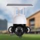 WiFi 2K Solar Floodlight Camera Built In Siren Cloud Storage Solar Powered PTZ Camera