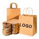 Custom Printed Recyclable Shopping Clothing Gift Bag Kraft Paper Bags with Your Own Logo