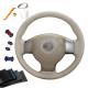 Custom White Leather Steering Wheel Cover Perfect Fit for Nissan Versa Note 2007-2012