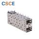 0.25mm Thickness SFP Cage Connector 2 * 1 Ports With EMI Spring Press - Fit
