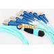 Blue Optical 12 Fanout MPO MTP to FC Cable Multimode High Density