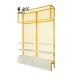 Yellow Mesh Gondola Display Rack Heavy Duty Supermarket Shelving