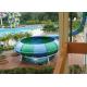 Space Bowl Fiberglass Water Slide Equipment Blue / Green 13m Platform Height