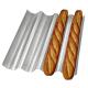 Carbon Steel 4 Wave Gutter Non Stick French Bread Perforated Tray Baking Baguette Pan
