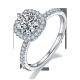 Square Cut Bridal Women Moissanite  Square Diamond  Gold with Silver Romantic Wedding Ring