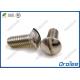 A2  / A4 / 316 / 18-8 Stainless Steel Slotted Oval Head Machine Screws