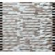 Brown silver linear mosaic metal no gap pattern for wall and boarder decoration