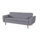 Gray Moveable Convertible Sofa Bed / Home Decoration Lightweight Sofa Bed