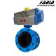 Pneumatic Rubber Lined Flanged Rubber Butterfly Valve