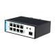 IEEE802.3af / At Micro POE Switch IP Camera 8 Port Industrial Push Switch