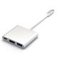 Type c to HDMI HD adapter and Aluminum alloy silver USB3.1 faster data cable