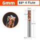 Carbide Square End Mill Bits 2-6 Flutes 1mm-20mm Diameter for Steel