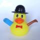 LED Light Up Bath Christmas Rubber Duck Non Phthalate With Snowman Shape