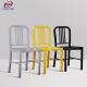 Modern Colorful Navy Leisure Event Plastic Chair Metal Aluminum