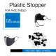 Face Masks Stopper Plastic Cord Stopper Black & White Color Soft PVC