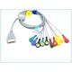 Compatible Beneware ECG Patient Cable , 12 Lead ECG Cable With TPU Material