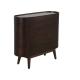 Slim Oak Marble Top Console Table With Drawers