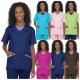 Unisex Hospital Scrub Suit Plus Size Custom Logo Stretch Solid Color