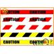 Custom Printed PE / PET Road Safety Warning Tape with Self Adhesive Glue