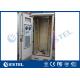 Double Wall Outdoor Telecom Cabinet Galvanized Steel Front Access 19'' Floor Mount