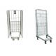 Nesting Rolling Metal Storage Cage /  Wire Utility Cart for Logistic Transportation