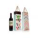 Long Custom Print Paper Handle Shopping Bags For Christmas Wine Bottle Packaging