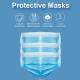 ISO 3 Ply Dust Mask Disposable Non Woven Face Mask For Virus Protection