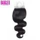 Transparent Lace Human Hair Lace Closure Pre Plucked With Baby Hair All Color