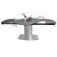 Stainless Extension Dining Table With HPL Laminate Powder Coating