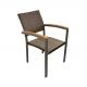 Aluminum 86cm Height 59cm Depth Rattan Garden Chairs For Cafe Shop