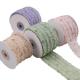 50mm Organza Ribbon With Dot Pattern Gold Foil Printed Polyester Organza Ribbon OEM Eco Friendly