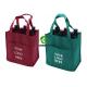 Divided 6 Bottle Wine Tote Bag , Silk Screen Custom Non Woven Bags Eco Friendly