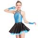 Fancy Girls Jazz Dance Dress with Rhinestones Chocker Collar Dance Competition Costumes