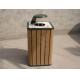 WPC Outdoor Furniture and Round Wood Decorative Dustbin for Garden